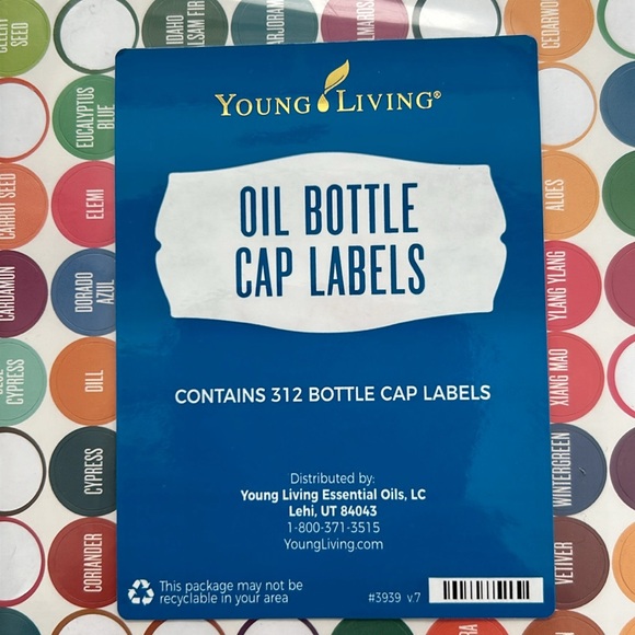 YOUNG LIVING Bottle Label Stickers, YL Essential Oil Coloured Scent Labels, Home - Picture 2 of 10